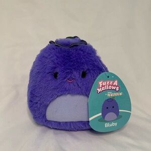 Squishmallows FuzzAMallow Official 5 inch Bluby the Blueberry